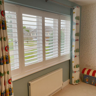 Shutters & curtains for a child's bedroom