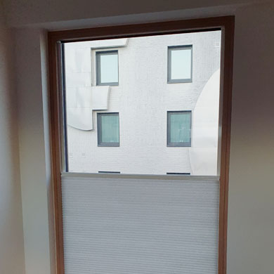 VS2 blinds installed for privacy